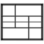 Wall Shelf High Gloss Black 90x16x78 cm Chipboard