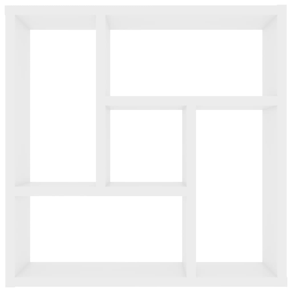 Wall Shelf High Gloss White 45.1x16x45.1 cm Chipboard