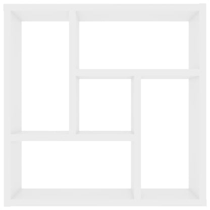 Wall Shelf High Gloss White 45.1x16x45.1 cm Chipboard