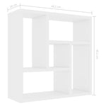 Wall Shelf High Gloss White 45.1x16x45.1 cm Chipboard