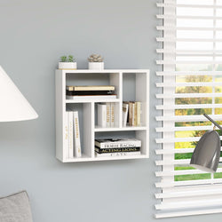 Wall Shelf High Gloss White 45.1x16x45.1 cm Chipboard