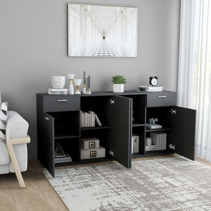 Sideboard Grey 160x36x75 cm Chipboard