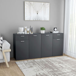 Sideboard Grey 160x36x75 cm Chipboard
