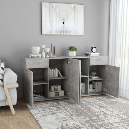 Sideboard Concerte Grey 160x36x75 cm Chipboard