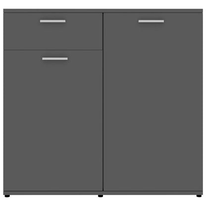 Sideboard High Gloss Grey 160x36x75 cm Chipboard
