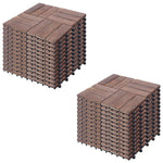 Decking Tiles 22 pcs 30x30 cm Solid Reclaimed Wood