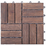 Decking Tiles 22 pcs 30x30 cm Solid Reclaimed Wood