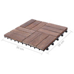 Decking Tiles 22 pcs 30x30 cm Solid Reclaimed Wood
