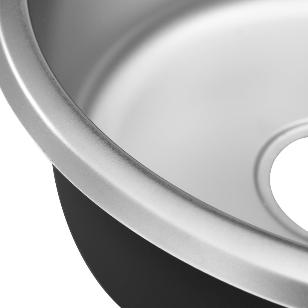 Kitchen Sink with Overflow Hole Stainless Steel