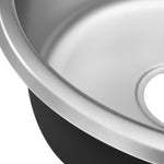 Kitchen Sink with Overflow Hole Stainless Steel