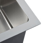 Handmade Kitchen Sink with Overflow Hole Stainless Steel