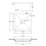 Handmade Kitchen Sink with Overflow Hole Stainless Steel