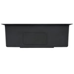 Handmade Kitchen Sink with Overflow Hole Black Stainless Steel