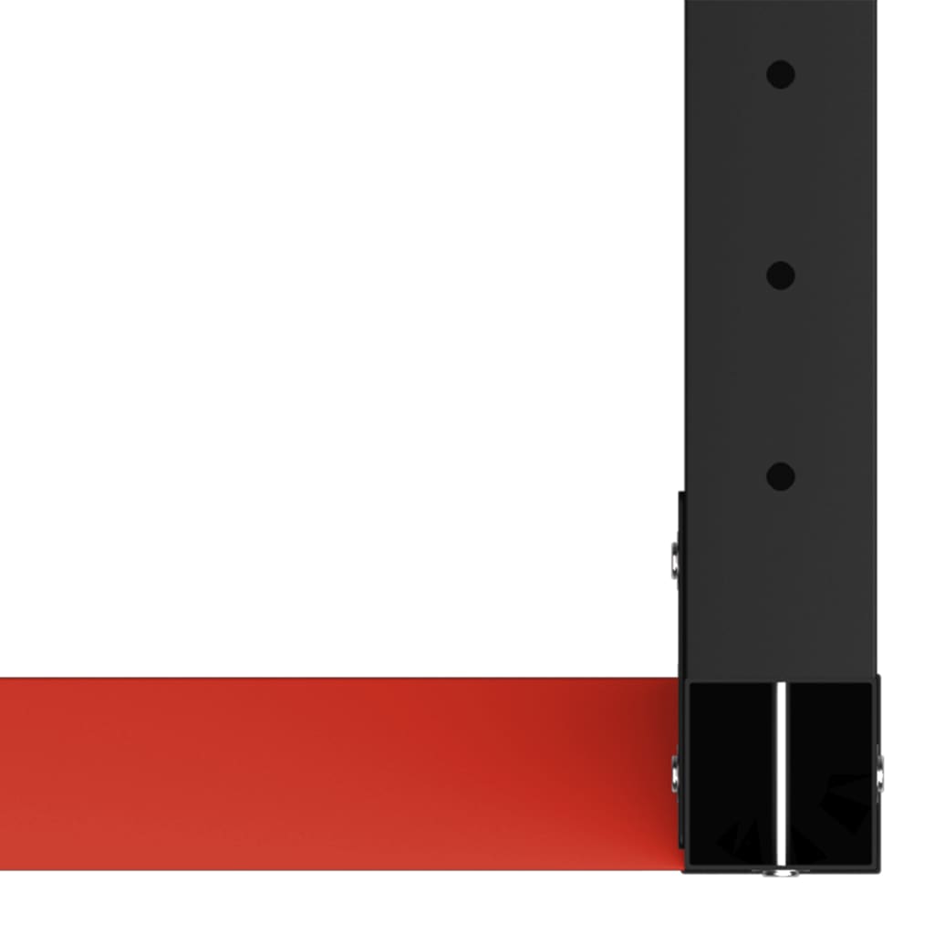Metal Work Bench 120 x57x79 cm Black and Red