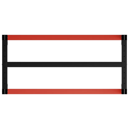 Metal Work Bench 120 x57x79 cm Black and Red