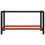Black and Red Metal Work Bench