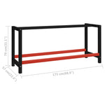 Black and Red, Metal Work Bench