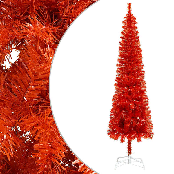  Slim Christmas Tree Red 240 cm