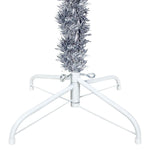 Slim Christmas Tree with LEDs& Ball Set Silver 120 cm