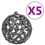 Slim Christmas Tree with LEDs& Ball Set Silver 120 cm