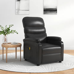 Massage Chair Faux Leather Black