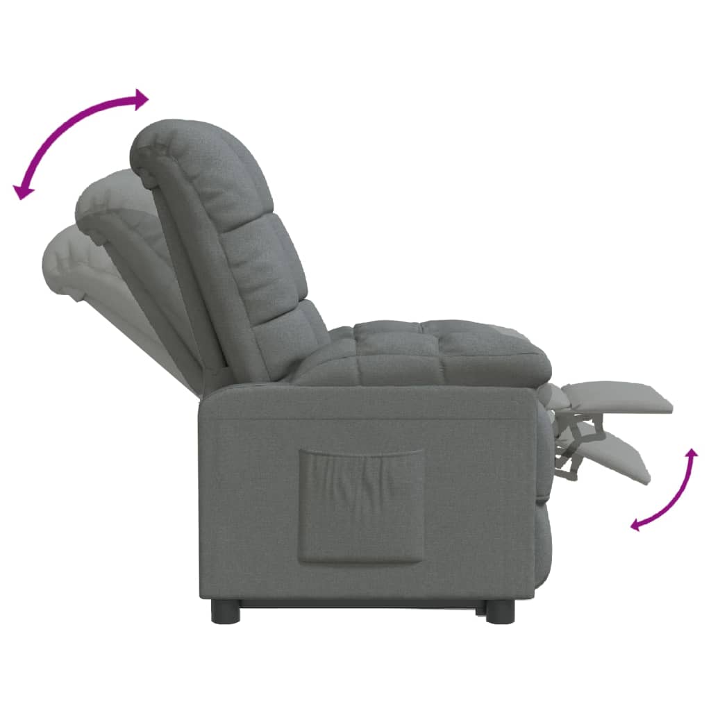 Massage Chair Light Grey Fabric