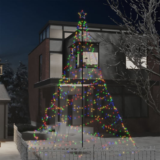 Christmas Tree with Spike Colourful 1400 LEDs 500 cm