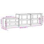 Outdoor Kitchen Cabinets Solid Wood Douglas-3 pcs