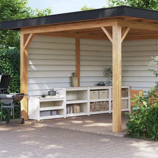 Outdoor Kitchen Cabinets Solid Wood Douglas-3 pcs