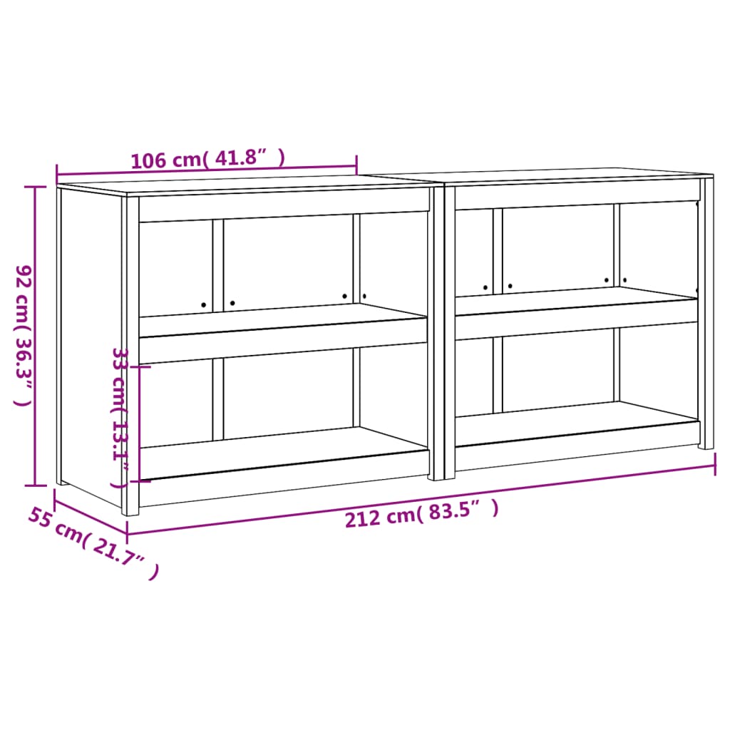 Outdoor Kitchen Cabinets 3 pcs Solid Wood Douglas