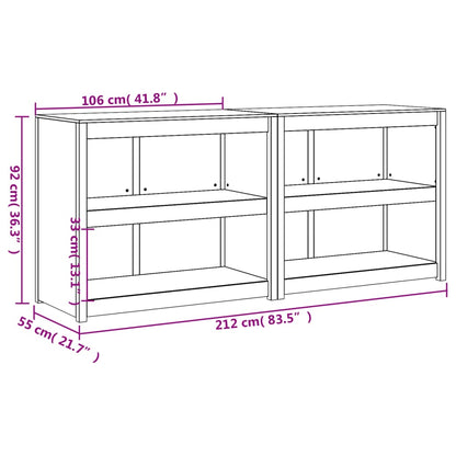 Outdoor Kitchen Cabinets 3 pcs Solid Wood Douglas