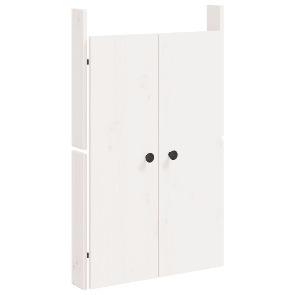 Outdoor Kitchen Cabinet Solid Wood Pine White/Brown