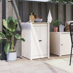 Outdoor Kitchen Cabinet Solid Wood Pine White/Brown