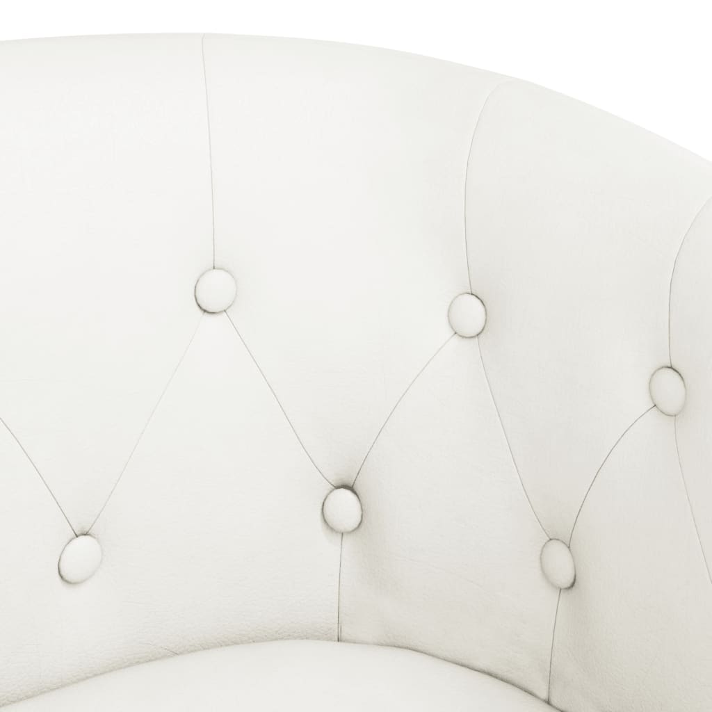 Tub Chair Brown/Black/White/Red Colour Faux Leather