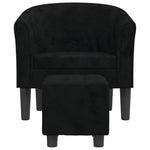 Tub Chair Dark Grey/Black Velvet