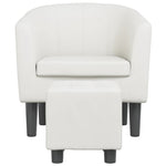 Tub Chair White/Brown/Red/Black Faux Leather