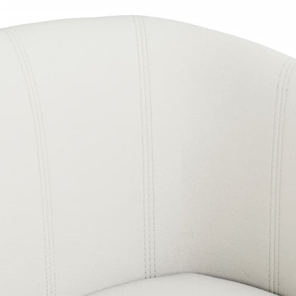Tub Chair White/Brown/Red/Black Faux Leather