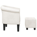 Tub Chair Silver/Brown/White Faux Leather