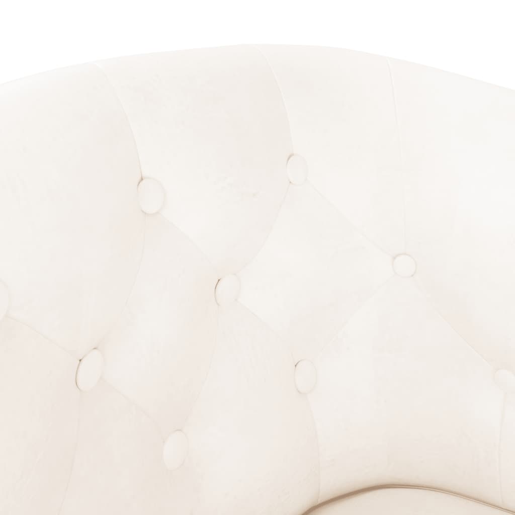 Tub Chair Silver/Brown/White Faux Leather