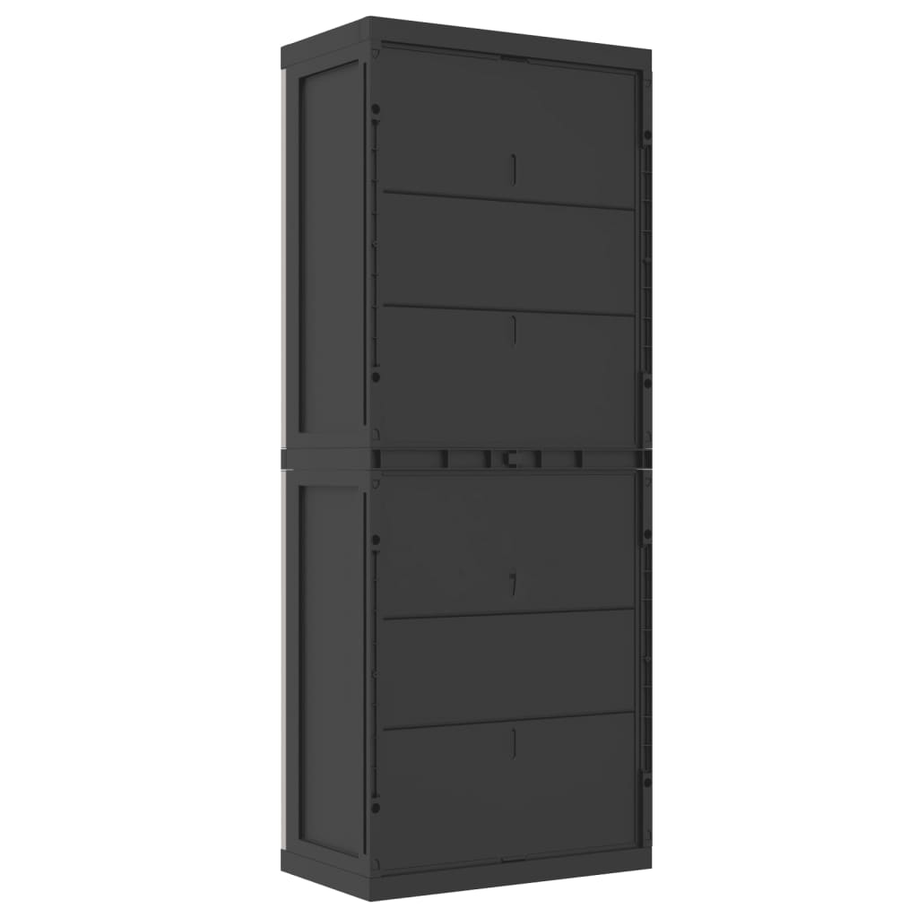 Outdoor Storage Grey and Black Cabinet