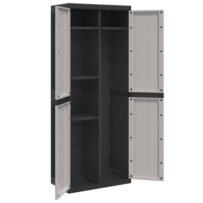 Outdoor Storage Grey and Black Cabinet