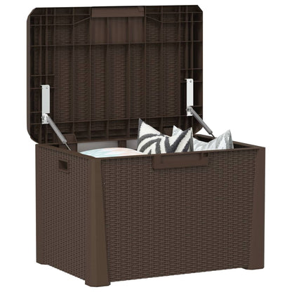 Garden Storage Box with Seat Cushion Brown