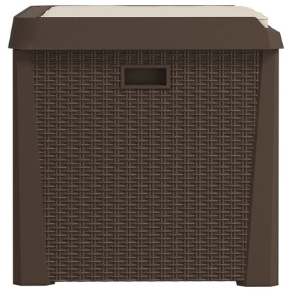 Garden Storage Box with Seat Cushion Brown