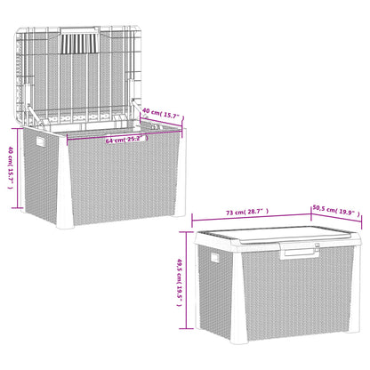 Garden Storage Box with Seat Cushion Brown