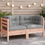 Garden Sofa Corner with Cushions Solid Wood Douglas