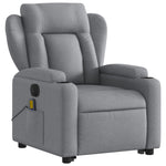 Stylish Electric Stand up Massage Recliner Chair Dark Grey Fabric