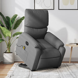Dark Grey Electric Stand-Up Massage Recliner Chair