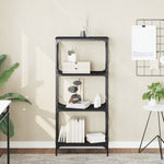 Bookcase 4,5,6-Tier Black Engineered Wood