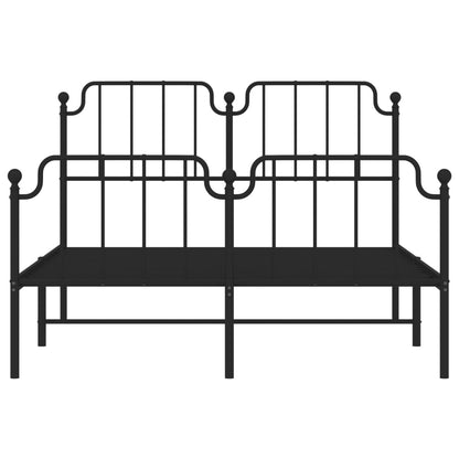 Elegance: Metal Bed Frame with Headboard and Footboard