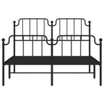 Elegance: Metal Bed Frame with Headboard and Footboard